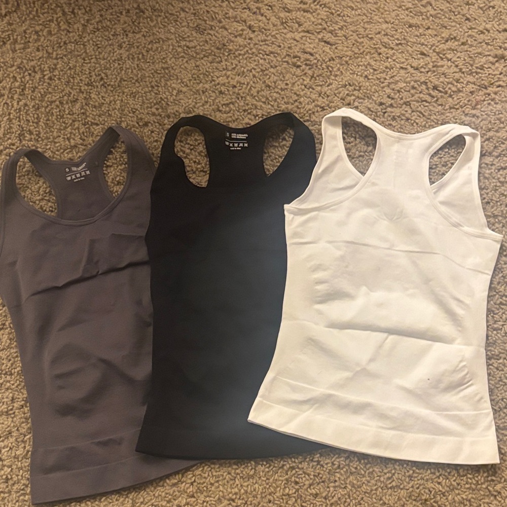 Women's Racerback Tank Top 3-Pack - Black, Gray, and White